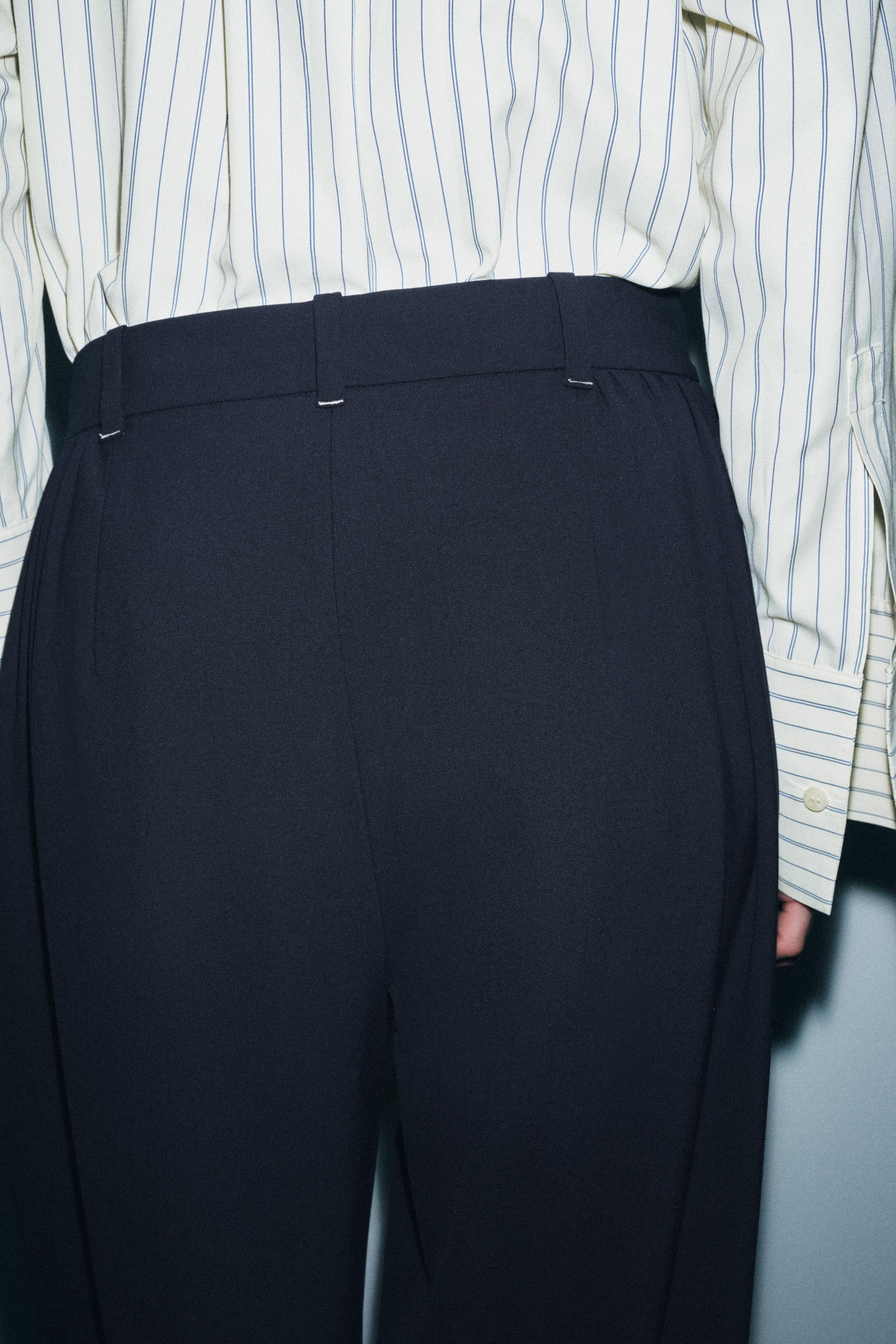 PANTALON À PLIS ET JAMBES LARGES ZW COLLECTION