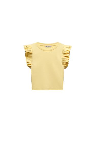 SLEEVELESS TOP WITH RUFFLES