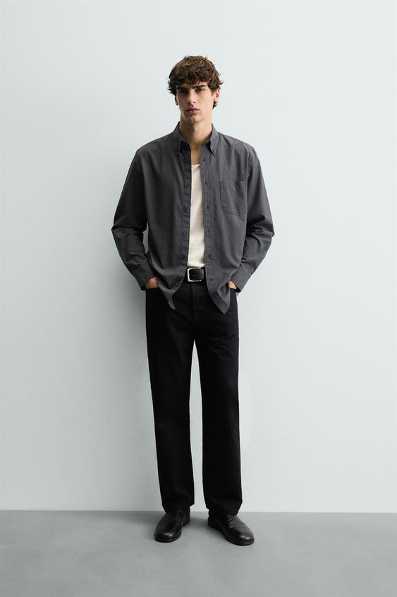 TEXTURED PLAID SHIRT