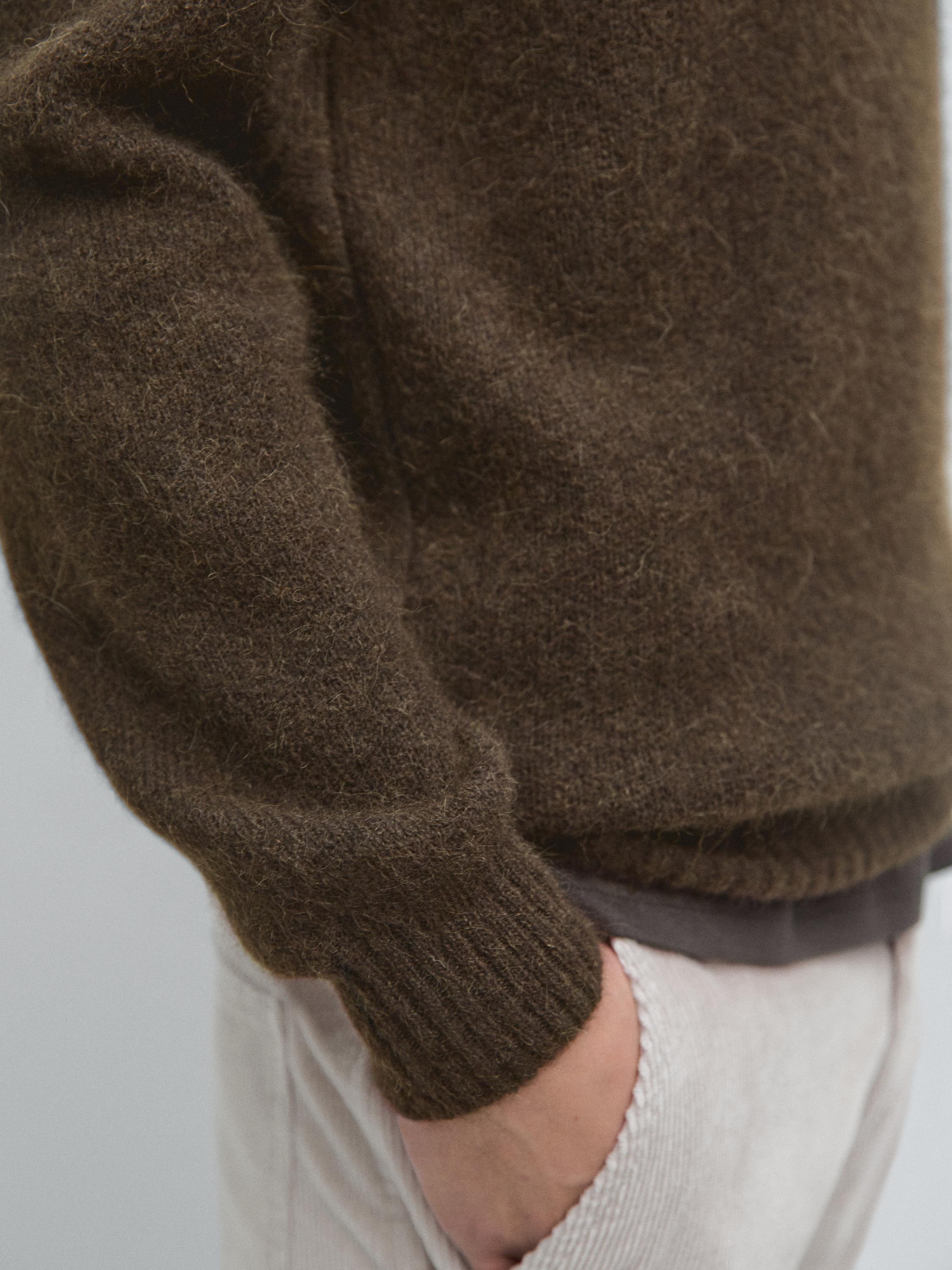 Pull en maille alpaga à col rond