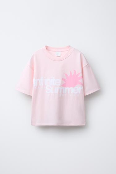 SLOGAN PRINT T-SHIRT - Pink by Zara