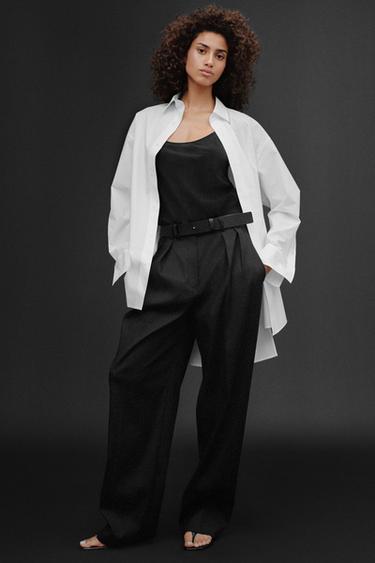EXTRA LONG POPLIN SHIRT 50TH ANNIVERSARY - White by Zara