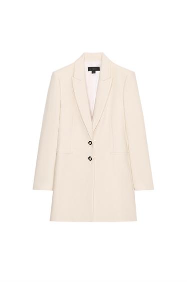 LONG BUTTONED BLAZER - Ecru by Zara