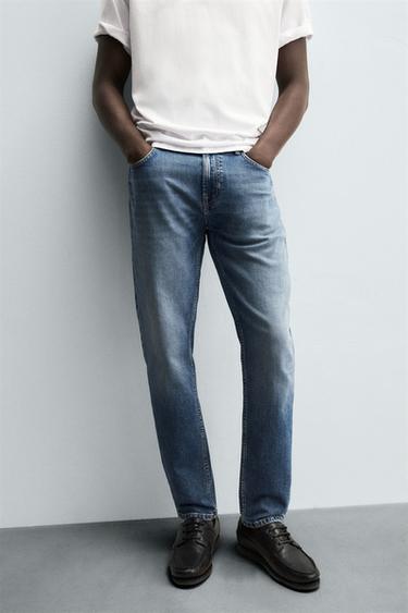 BASIC SLIM FIT JEANS - Mid-blue by Zara