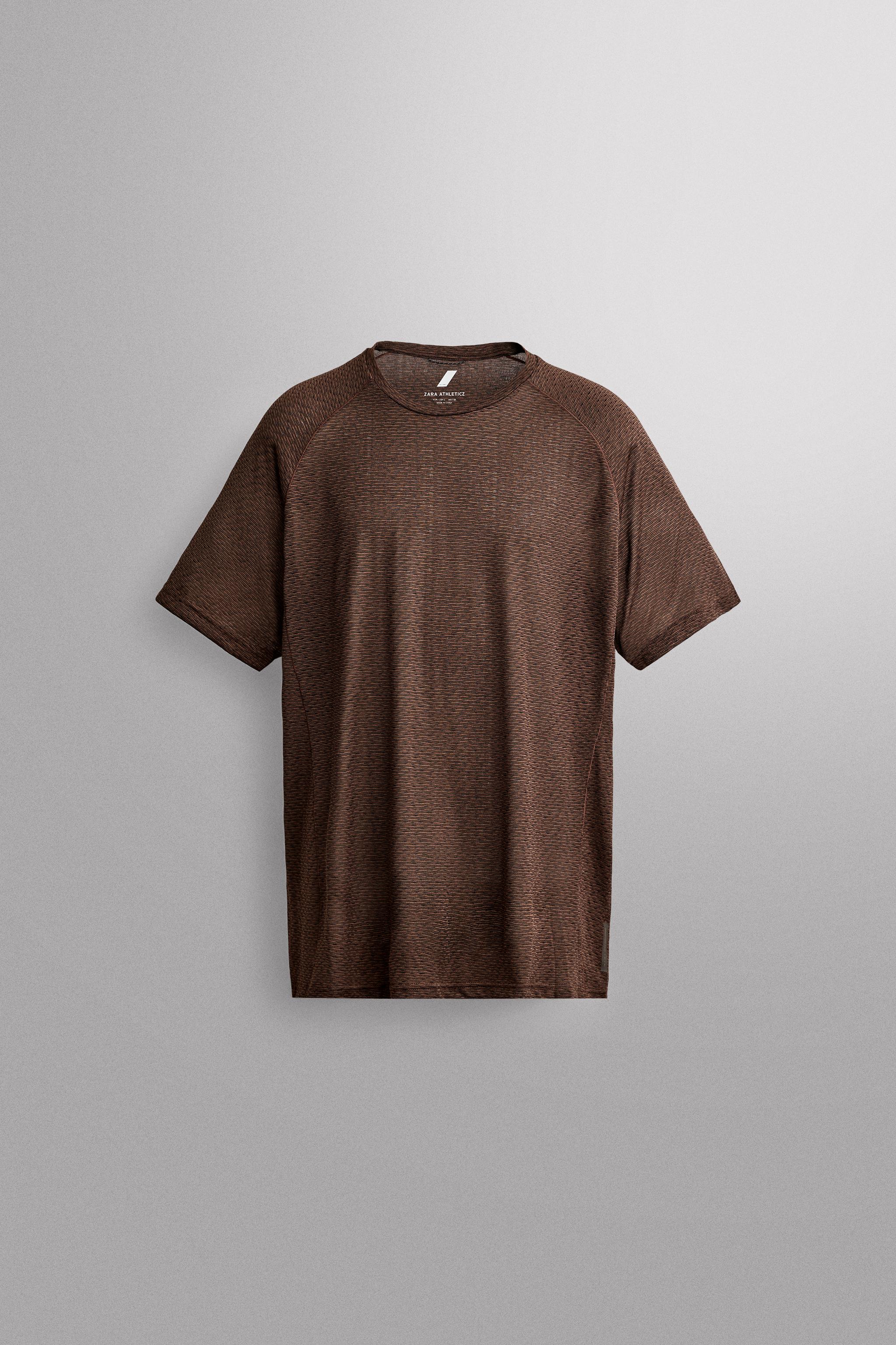 Zara YAPILI RUNNING T-SHIRT görsel 6