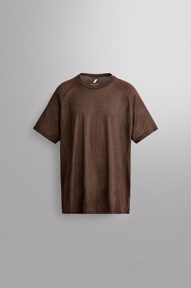 STRUCTURED RUNNING T-SHIRT — Brown 1