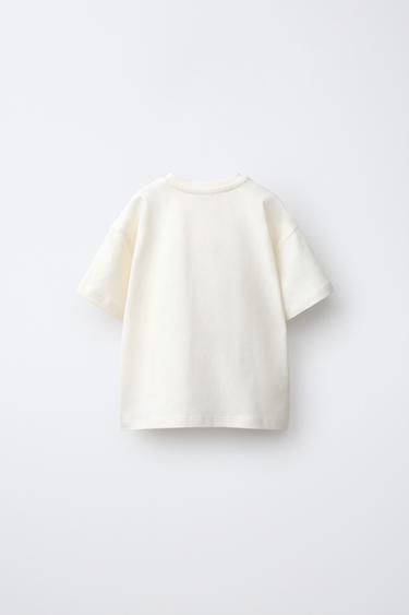 EMBROIDERED DETAIL T-SHIRT — Ecru 2