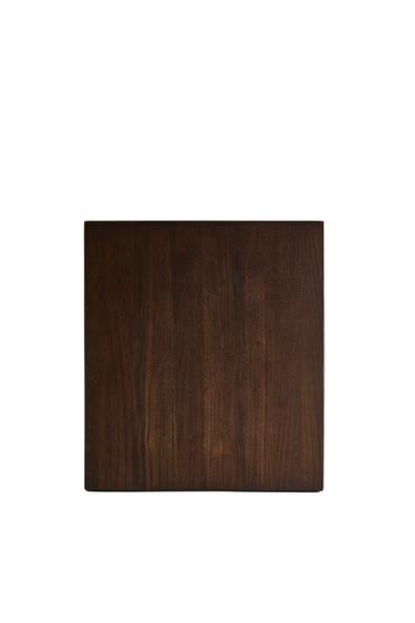 Zara WOODEN CUBE SIDE TABLE - Brown