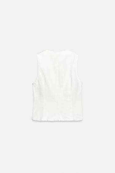 Z1975 WAVY FINISH TOP - White by Zara - Image 7