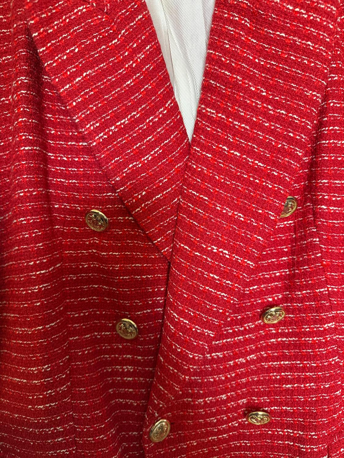 TEXTURED DOUBLE-BREASTED BLAZER - Image 2