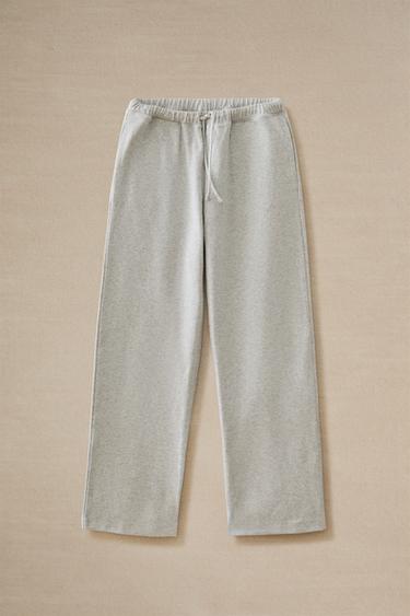 PANTALON LONG EN COTON - Gris de Zara - Image 4
