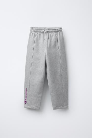 Zara CHAMPION ® X ZARA LOGO BALLOON PLUSH PANTS - Gray marl - Image 0