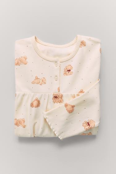 2-14 YEARS/ DOG PRINT NIGHTDRESS - Nude by Zara