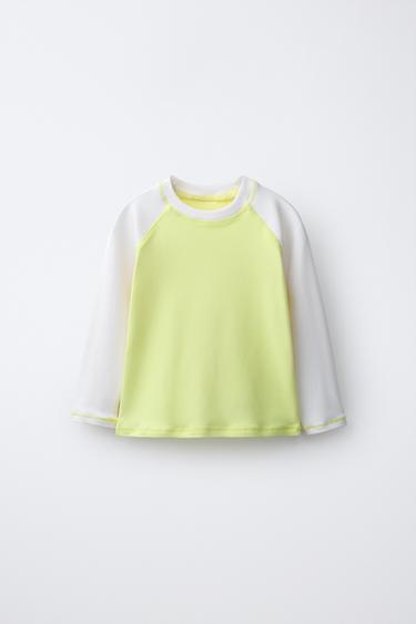 1-6 AÑOS/ CAMISETA BAÑO MANGA RANGLÁN - Lima claro de Zara
