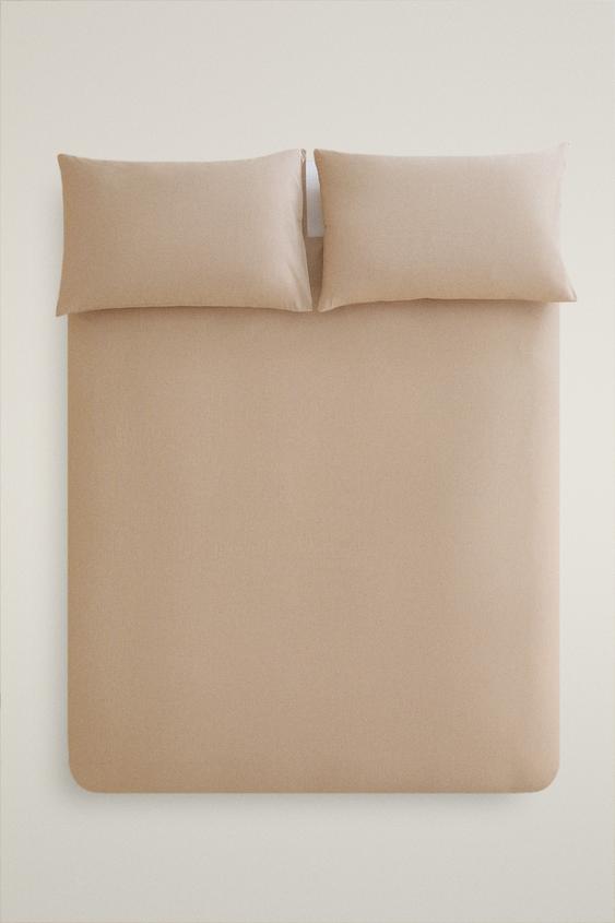 HOUSSE DE COUETTE COTON MINI PIED-DE-POULE - Beige de Zara - Image 0