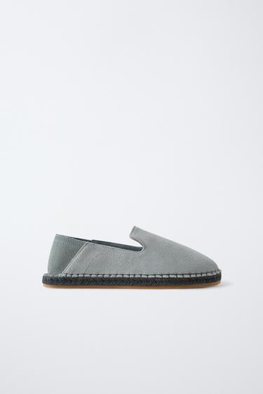 LEATHER ESPADRILLES - Blue by Zara