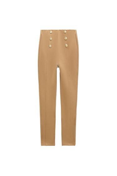 LEGGINGS WITH GOLD BUTTONS