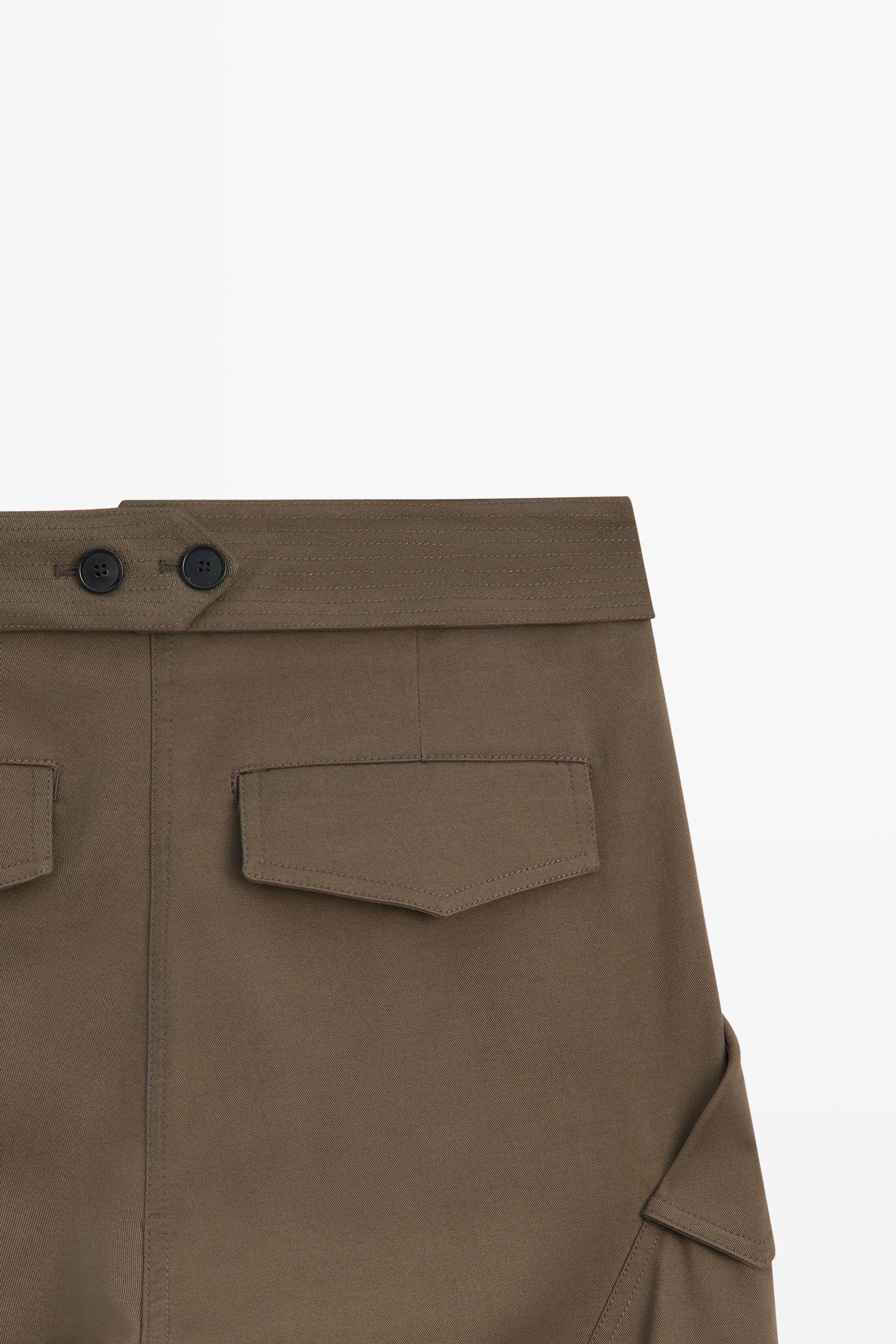 Pantalon cargo en coton mélangé