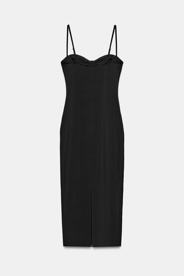 ROBE DÉCOLLETÉ EN CŒUR - Noir de Zara - Image 7