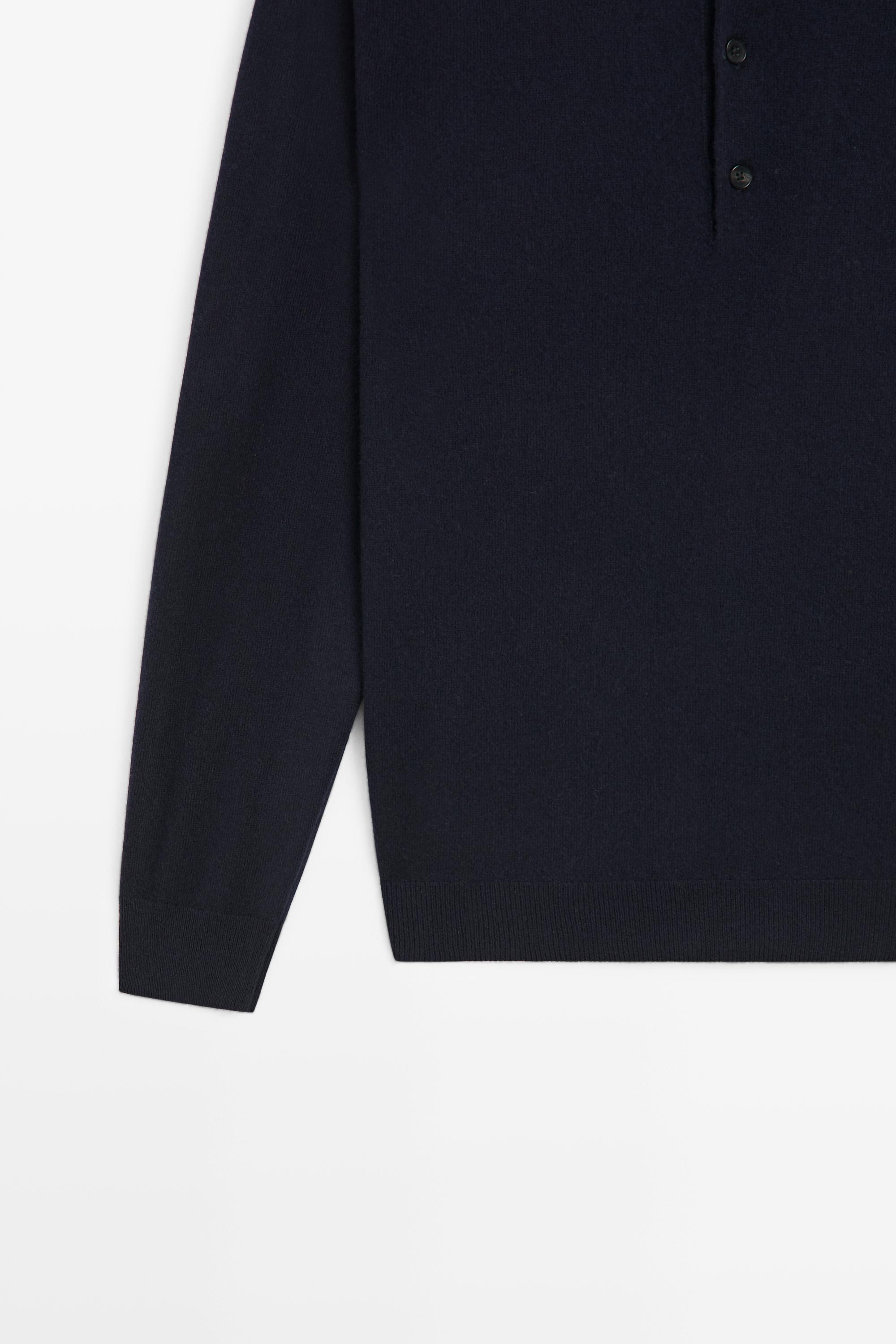 Pull en maille à col mock mélange de laine
