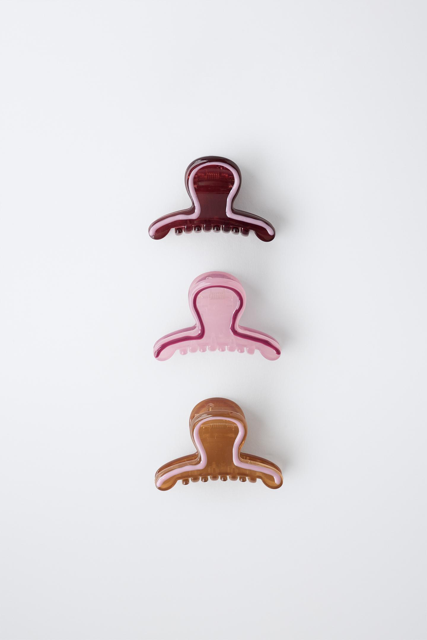 Детские аксессуары для волос Zara 3-PACK Color-Block Hair Clips, цвет: Разноцветный — фото 4