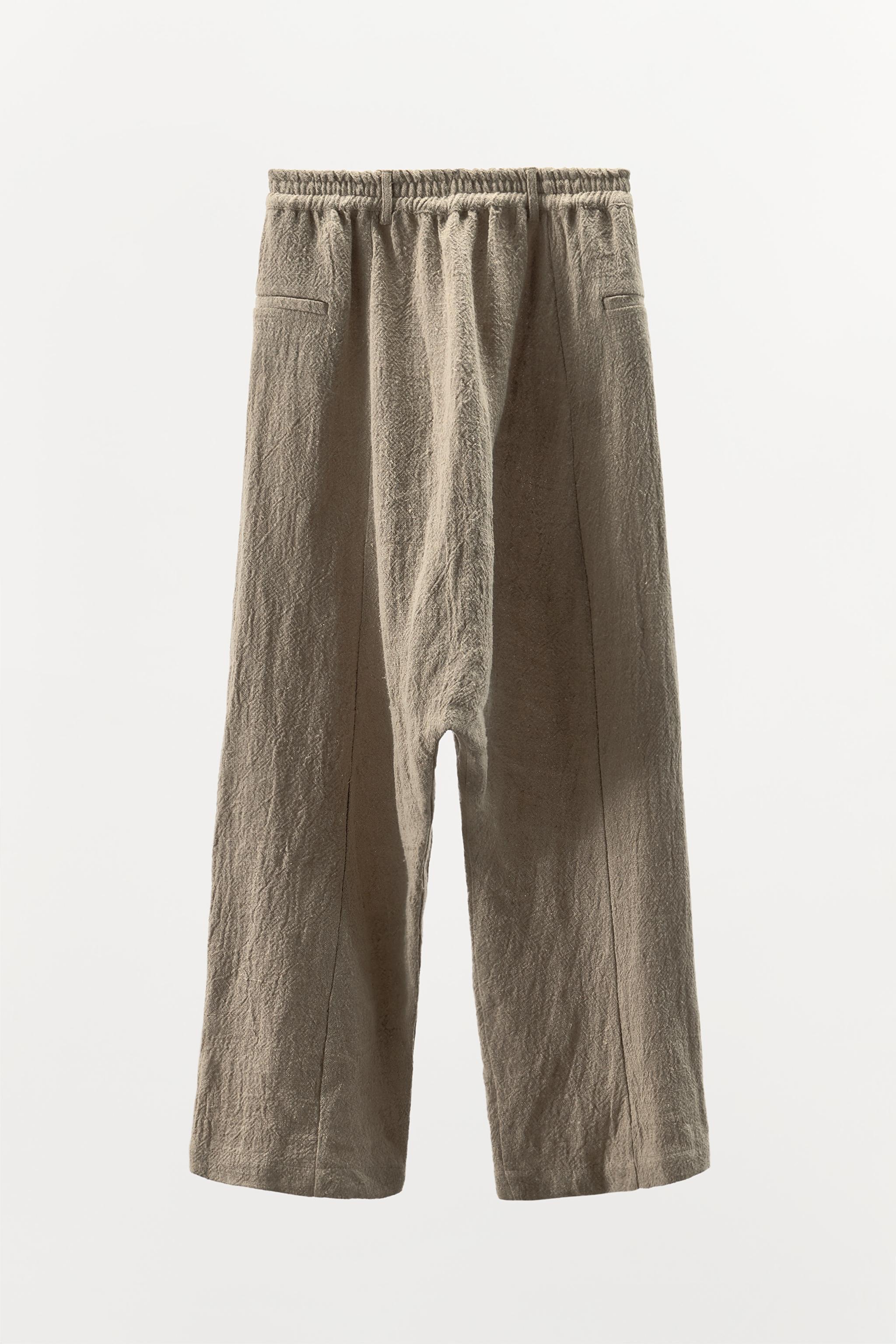 LIMITED EDITION 100% LINEN LOW-RISE PANTS