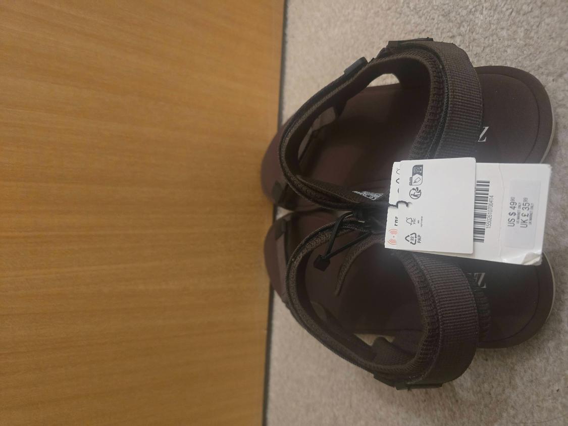 BROWN TECHNICAL FLAT SANDALS UK 8/41 - Image 5