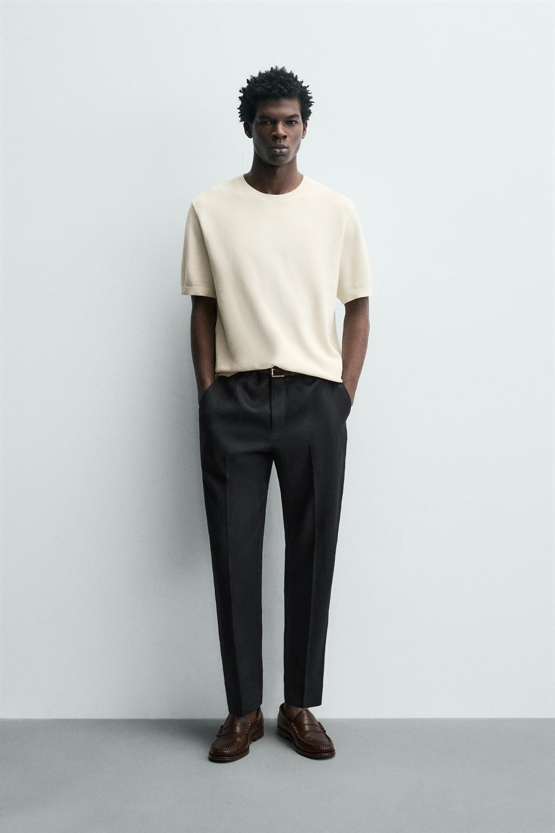 ZARA RELAXED FIT KNIT T-SHIRT