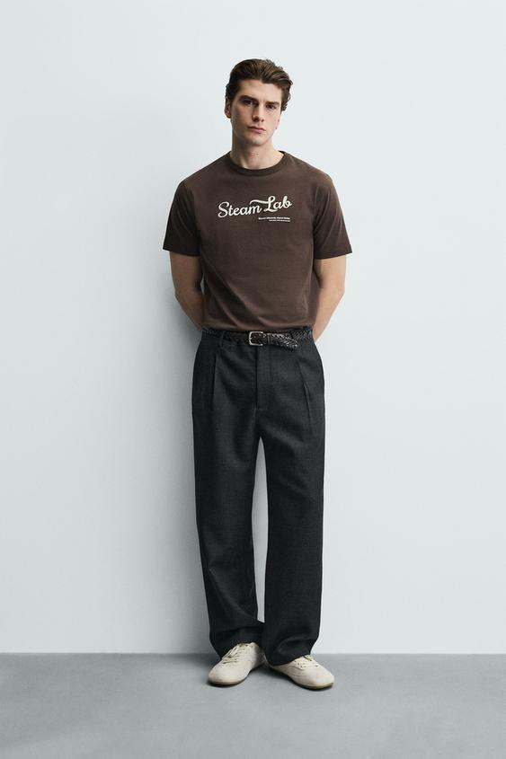 EMBROIDERED TEXT T-SHIRT