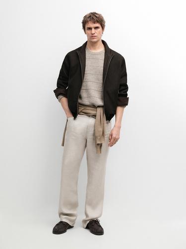 Zara Reversible linen jacket - Black