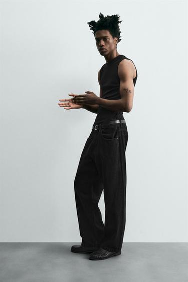 BAGGY FIT JEANS - Black by Zara