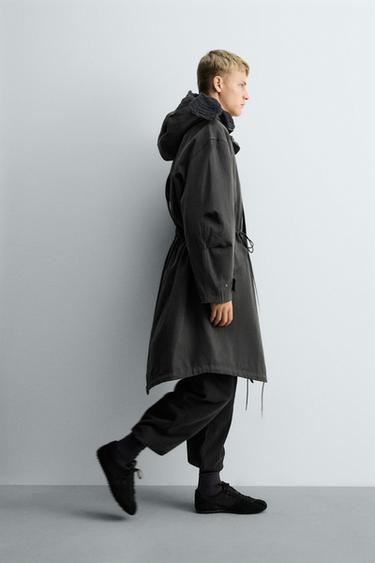OVERSIZED FIT HOODIE PARKA X SR_A - Cement by Zara - Image 6