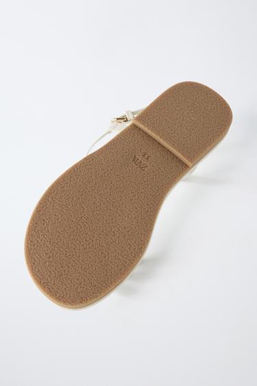 SANDALES À BRIDES - Blanc de Zara - Image 6