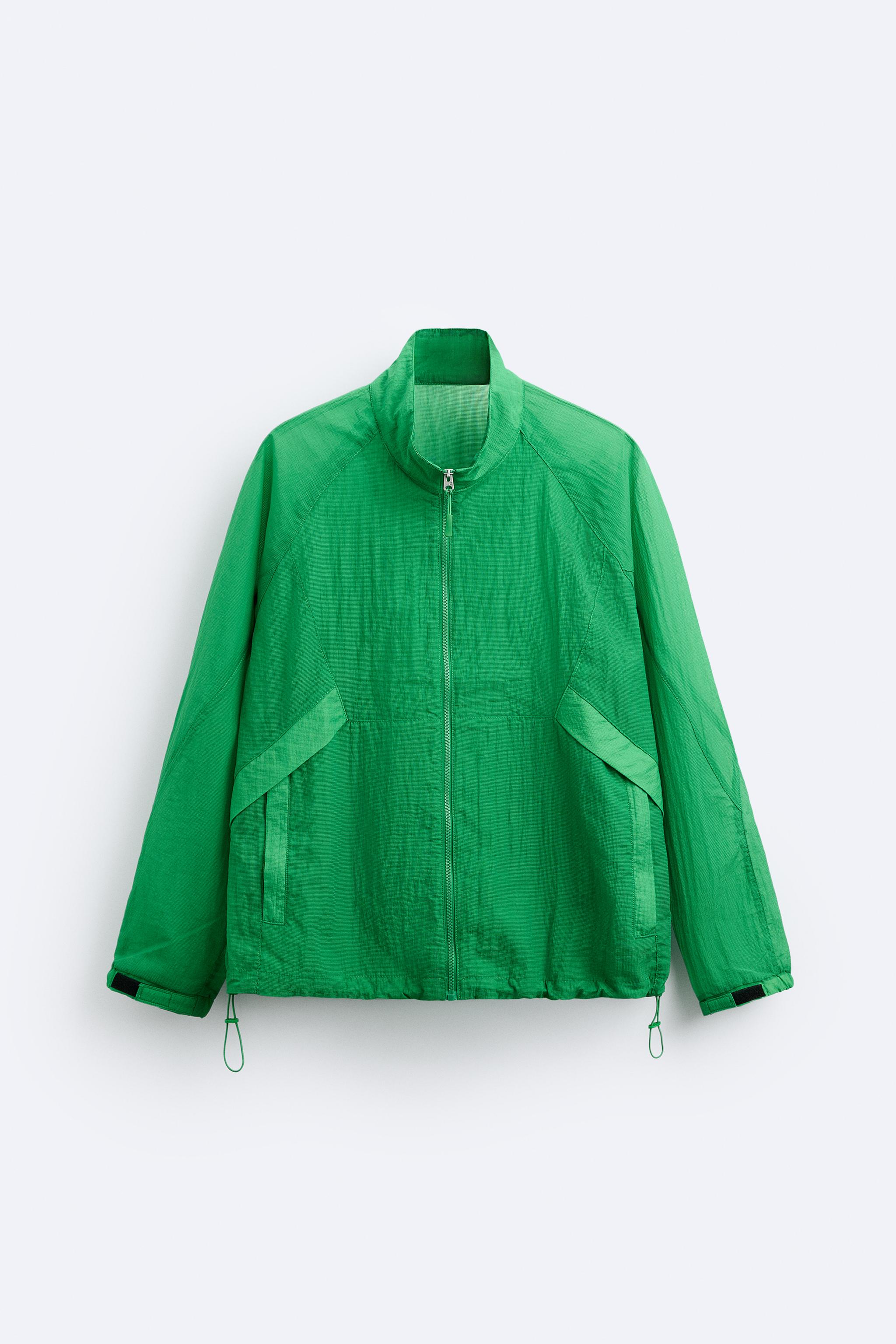 PACKABLE WINDBREAKER JACKET - Green | ZARA India