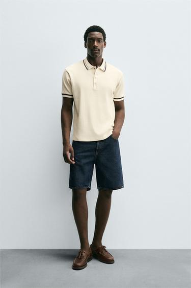 POLO CANALÉ CONTRASTE - Crudo de Zara - Imagen 0
