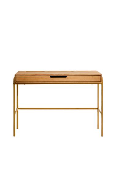 KIDS' WOODEN DESK - Mustard by Zara