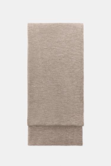 Zara PLAIN BASIC SCARF - taupe brown - Image 0