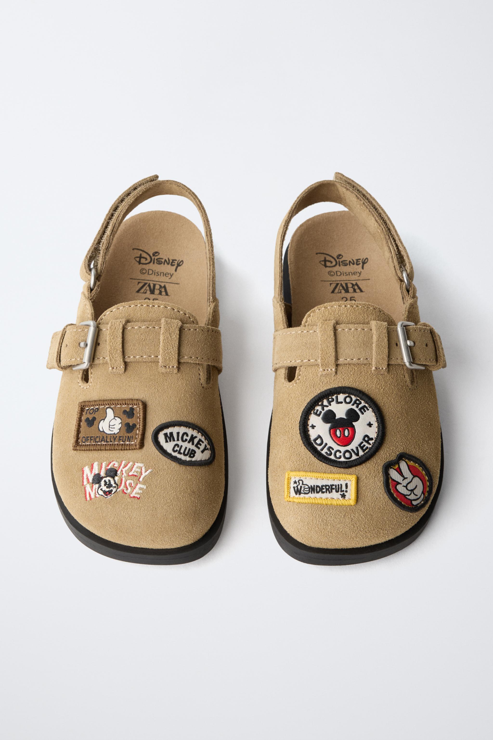 MICKEY MOUSE © DISNEY LEATHER CLOGS - Sandy Brown | ZARA United States