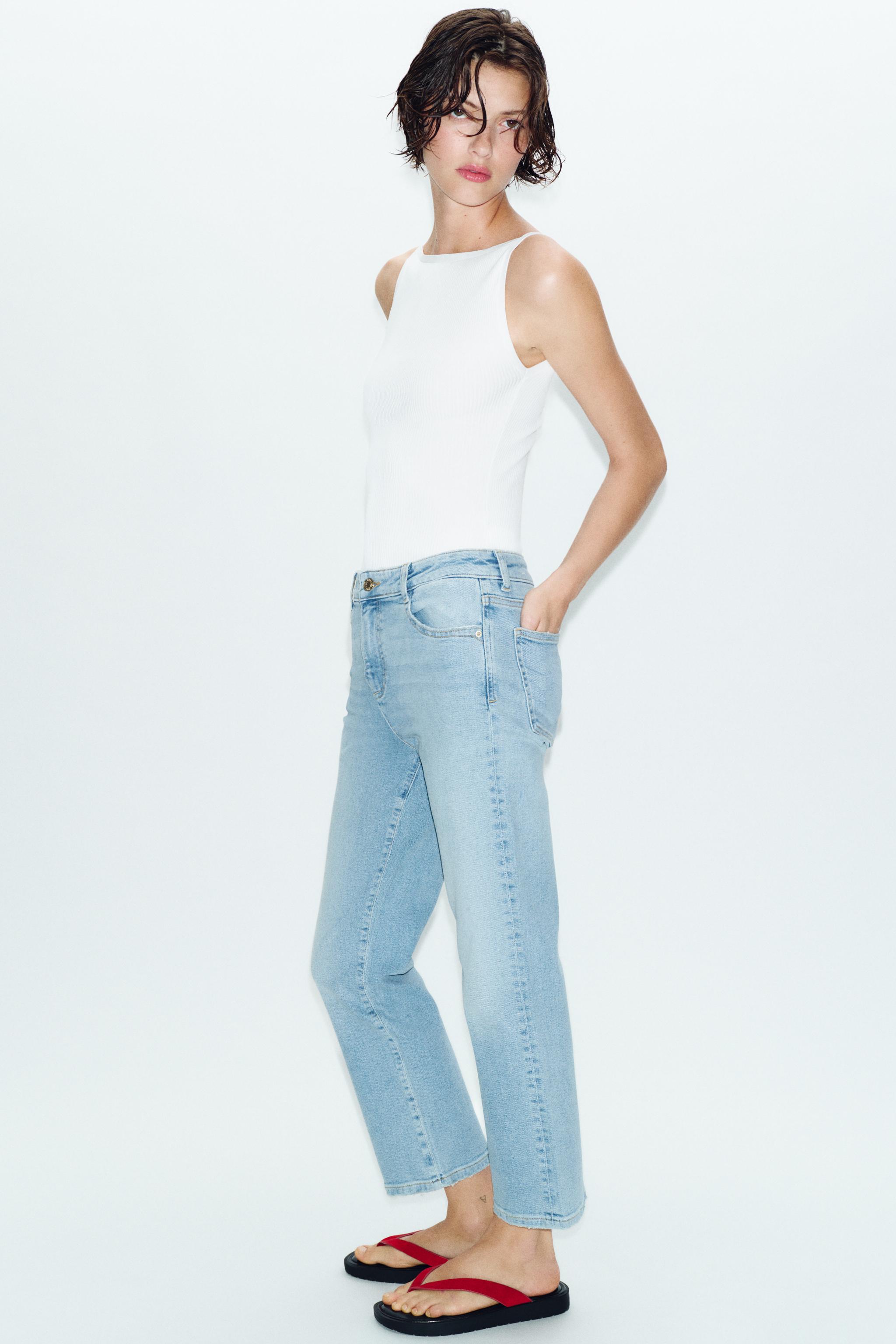 Z1975 ミニフレア ハイウエストデニムパンツ - ライトブルー | ZARA