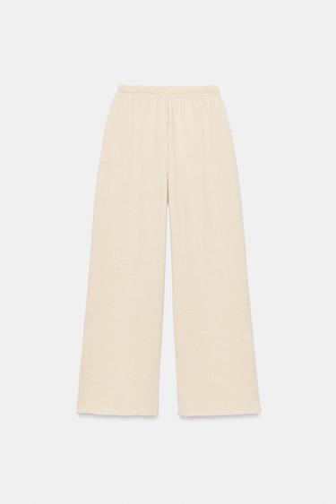 PANTALON RUSTIQUE - Écru clair de Zara - Image 8