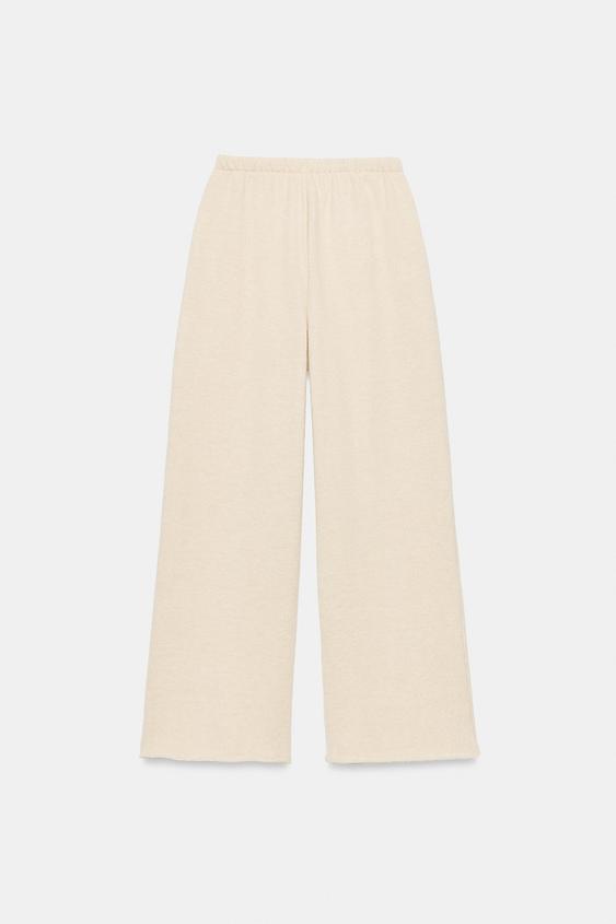 PANTALON RUSTIQUE - Écru clair de Zara - Image 8