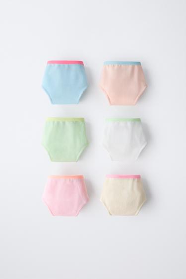 6-14 سنة/ حزمة ستة سراويل بتفاصيل فاقعة - متعدد الألوان الخاص بـ Zara