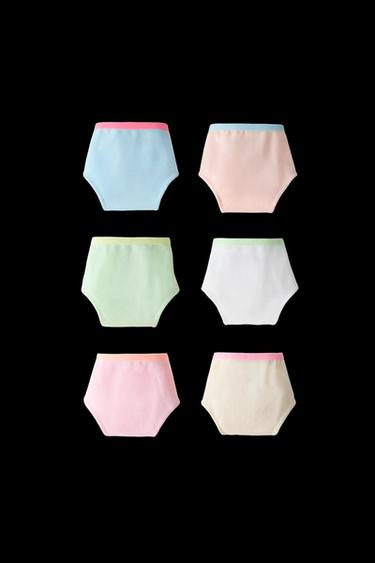 6-14 JAHRE/ 6ER-PACK SLIPS MIT NEONDETAILS - Bunt von Zara - Bild 0