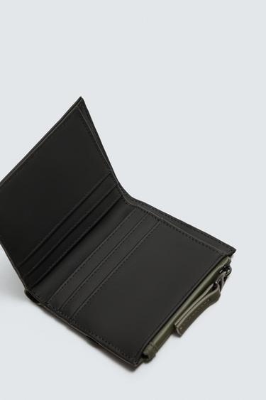 RUBBERISED WALLET WITH COIN POUCH - Khaki Green by Zara - Image 3