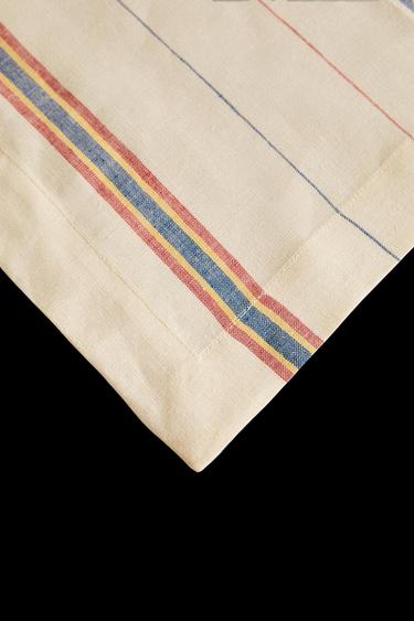 Zara STRIPED LINEN PLACEMAT - Blue