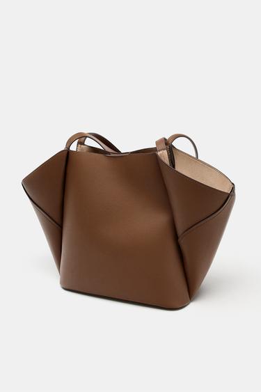 MAXI SHOPPER MIT DETAILS - Dunkles Rostbraun von Zara