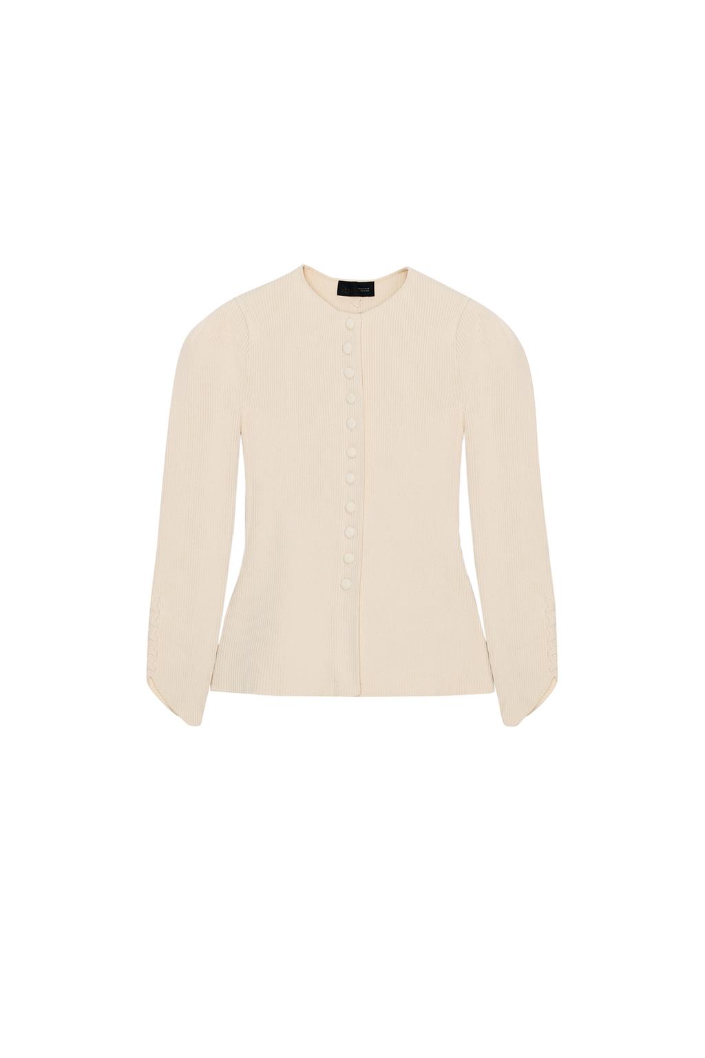 CARDIGAN WITH PUFF SLEEVES - image 3