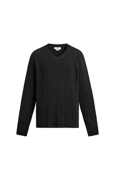 ΠΟΥΛΟΒΕΡ ΜΕ ΣΧΕΔΙΟ ΠΛΕΞΙΔΕΣ - Μαύρο του Zara