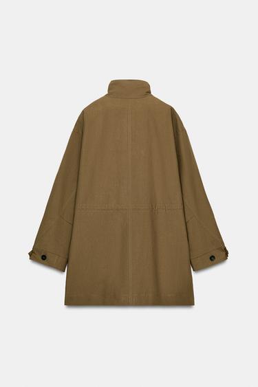 OVERSIZE PARKA ZW COLLECTION - Light beige by Zara - Image 6