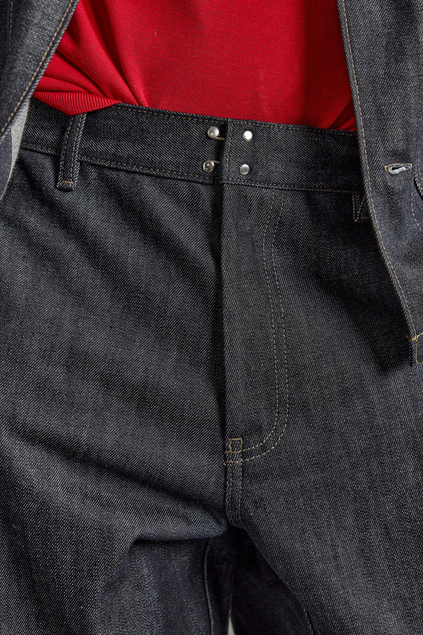 Мужские джинсы Zara Wide-Fit Hook-Fastening, цвет: Индиго — фото 5